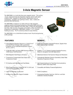 QMC5883L datasheet cover page