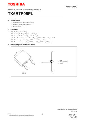 TK6R7P06PL datasheet cover page