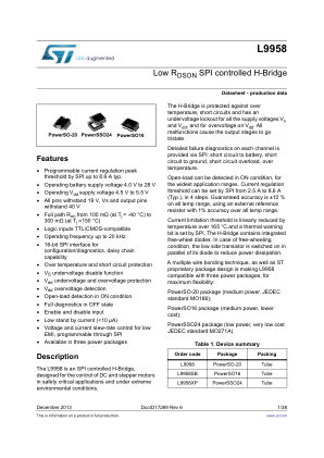 L9958 数据手册首页