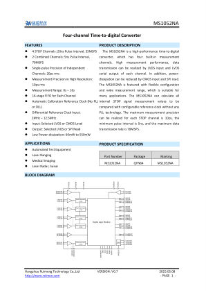 MS1052NA datasheet cover page