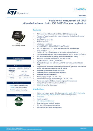 LSM6DSV datasheet cover page