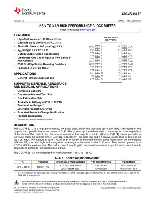 CDCVF2310-EP datasheet cover page