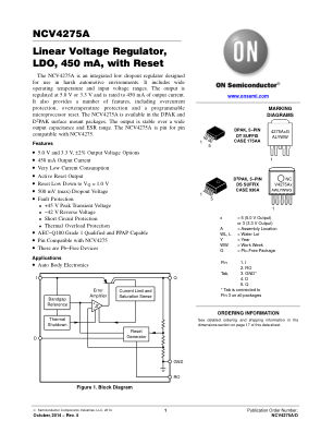 NCV4275A datasheet cover page