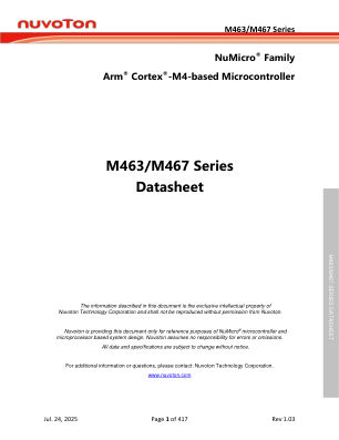 M463 datasheet cover page