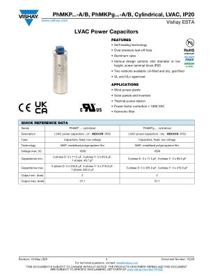 PHMKPAB-CYLINDRICAL-IP20 数据手册首页
