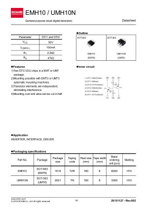 UMH10NTN datasheet cover page