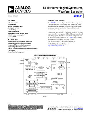 AD9835 datasheet cover page