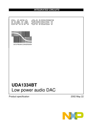 UDA1334BT 数据手册首页