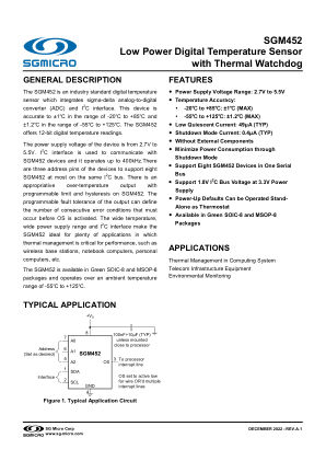 SGM452 datasheet cover page
