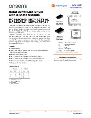 MC74AC540 数据手册首页