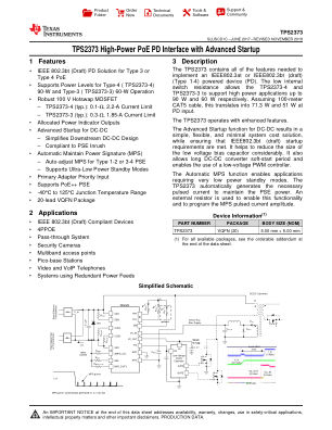 TPS2373 datasheet cover page