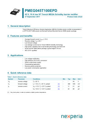 PMEG045T100EPDZ datasheet cover page