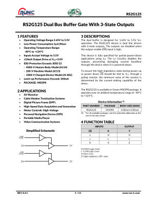 RS2G125 datasheet cover page