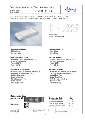 FP25R12KT4 datasheet cover page