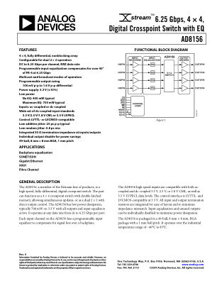 AD8156 数据手册首页