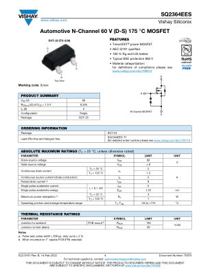 SQ2364EES datasheet cover page