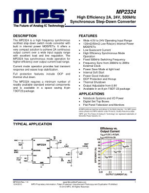 MP2324 datasheet cover page