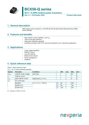 BCX56-16-QX datasheet cover page