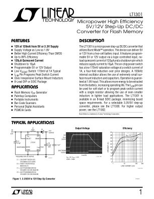 LT1301 datasheet cover page