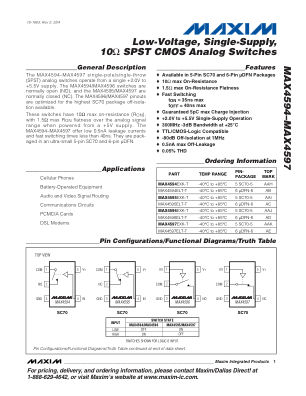 MAX4594-MAX4597 datasheet cover page