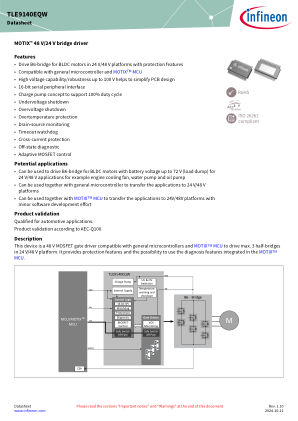 TLE9140EQW datasheet cover page