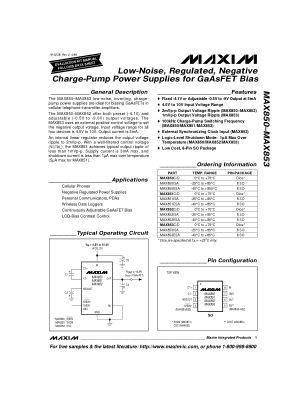 MAX850-MAX853 datasheet cover page