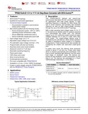 TPS62133A-Q1 datasheet cover page