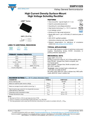 SS8PH102S 数据手册首页