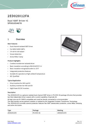 2ED020I12FA 数据手册首页
