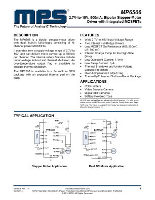 MP6506 datasheet cover page