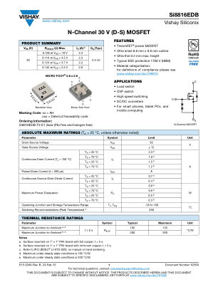 SI8816EDB datasheet cover page