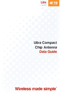ANT-2.45-CHP-T datasheet cover page
