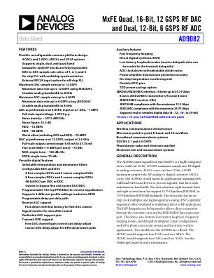 AD9082 数据手册首页