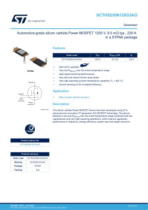 SCTHS250N120G3AG datasheet cover page