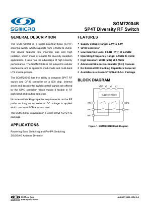 SGM72004B datasheet cover page