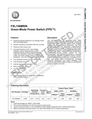 FSL156MRIN datasheet cover page
