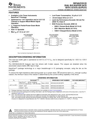 SN74AUC2G125 datasheet cover page