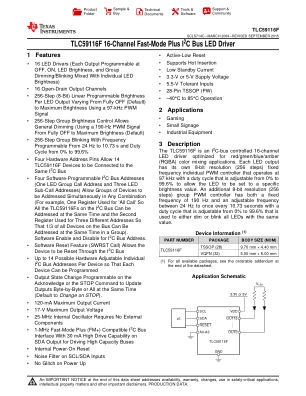 TLC59116F datasheet cover page