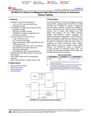 DLP4621-Q1 datasheet cover page