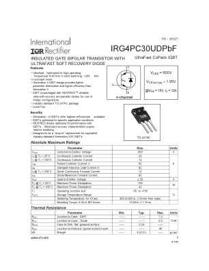 IRG4PC30UD 数据手册首页