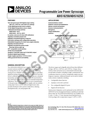 ADIS16250 数据手册首页