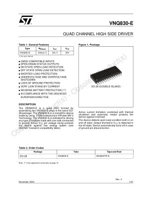 VNQ830-E 数据手册首页