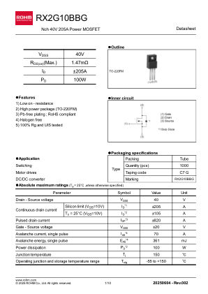 RX2G10BBG 数据手册首页