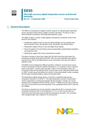 SE95 datasheet cover page