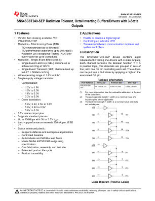 SN54SC8T240-SEP datasheet cover page