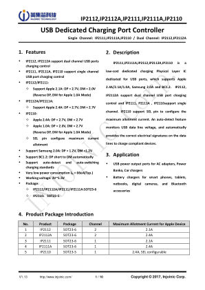 IP2110 数据手册首页