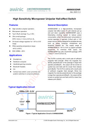 AW86503DNR datasheet cover page
