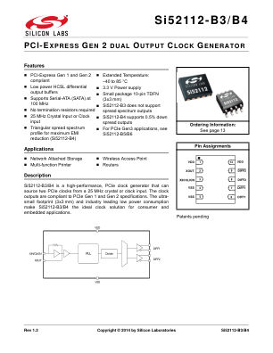 SI52112-B4-GM2R datasheet cover page