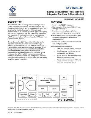 SY7T609 datasheet cover page