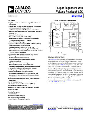 ADM1064 datasheet cover page